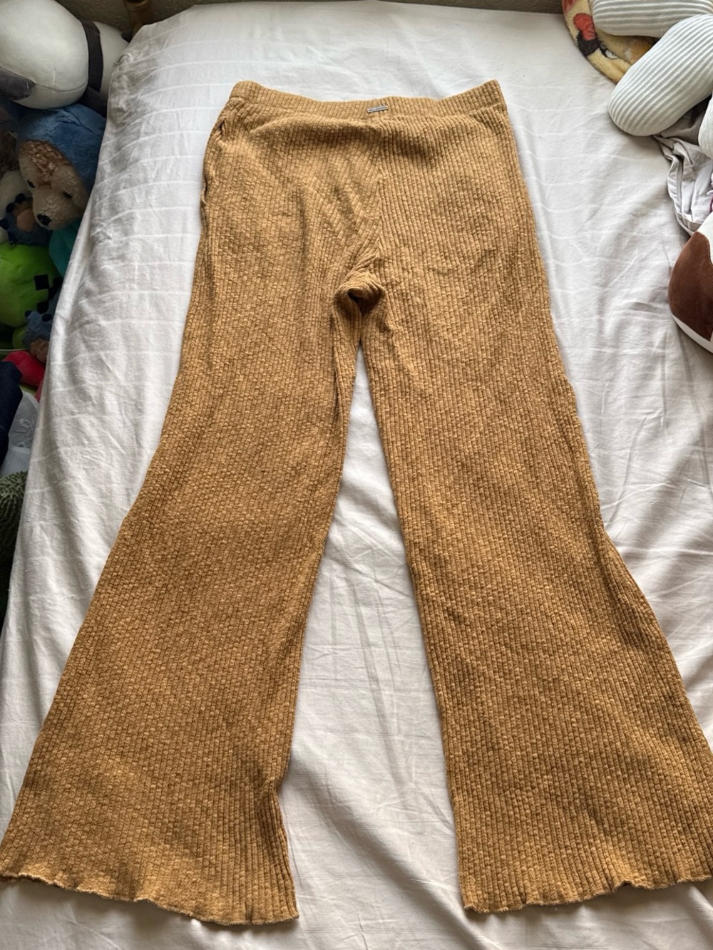 Billabong Camel Ribbed Flare Knit Pants